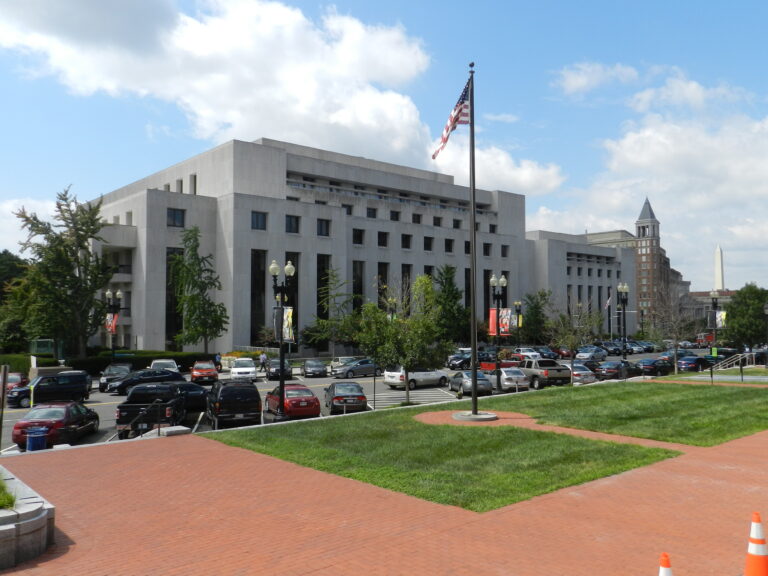 US District Court building for civil litigation cases in Washington DC